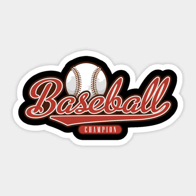 I love baseball Sticker by My Happy-Design
